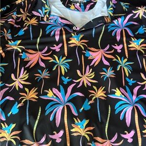 Chubbies Tropical Print Shirt with Blue and Pink
